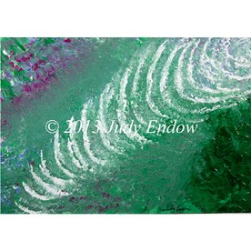 White Thought Wave on Green